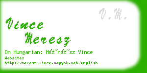 vince meresz business card